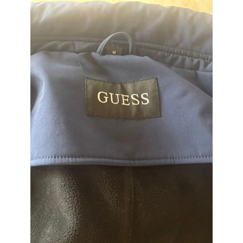 Women's GUESS Navy Trench Coat with Gold Buttons M - Picture 6 of 10